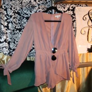 She & Sky Chiffon Romper
